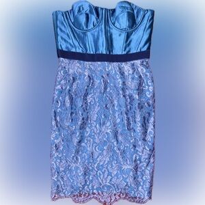 NWT Matthew Williamson Strapless Lace Mini Dress